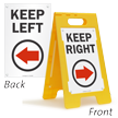 Keep Right (W/Right Arrow) Fold Ups® Floor Sign