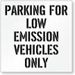 Low Emission Vehicles Parking Only Stencil