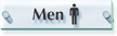 Men Restroom Sign Clear Acrylic   Clearboss 2x8