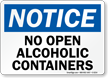No Open Alcoholic Containers