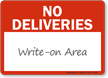 No Deliveries with Blank Space
