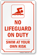 Lifeguard Sign