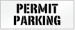 Permit Parking, Parking Lot Stencil