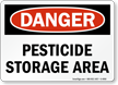 DANGER: PESTICIDE STORAGE AREA Sign