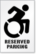 Reserved Parking Stencil With Updated Accessible Symbol