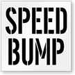 Speed Bump Pavement Stencil