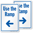 Use The Ramp Sign With Left Arrow