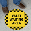Valet Waiting Area SlipSafe Floor Sign