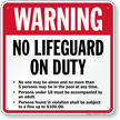 Kentucky No Lifeguard On Duty Pool Sign
