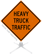 Heavy Truck Traffic Roll Up Sign
