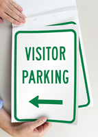 Visitor Parking Left Arrow Signs Book