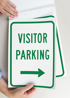 Visitor Parking Right Arrow Signs Book