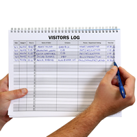 Spiral Bound Vistors Log Book In Black Color