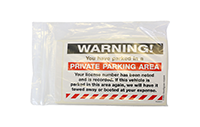 Private Parking Area Removable Stickers