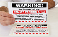 Warning, You Have Parked in a Private Parking Area
