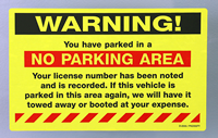 fluorescent Parking Violation Sticker