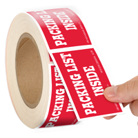 Packing List Label With Bright red
