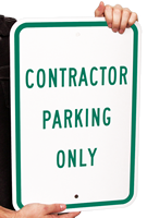 Contractor Parking Lot Sign