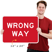 Wrong Way Sign