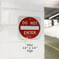 Do not enter sign for parking garage