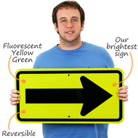 12" x 24" Aluminum Left Right Arrow Sign