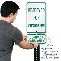 RESERVED FOR CUSTOMERS Sign