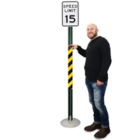 Yellow/Black Reflective Sign Posts