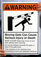 Warning Automatic Gate Signs