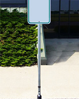 Impact-resistant flexible signpost
