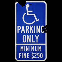 Parking Sign, Minimum Fine $250