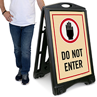 Do Not Enter Sidewalk Sign