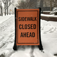 Sidewalk Closed Ahead Portable Sign
