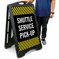 Shuttle Service Pick-Up Sign
