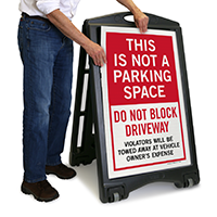 Do Not Block Driveway Sign
