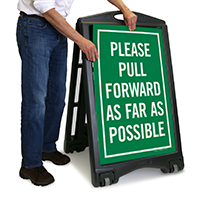 Please Pull Forward Portable Sidewalk Sign, SKU: K-ROLL-1187