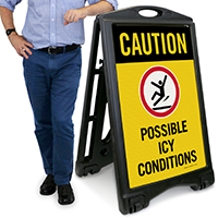 Caution - Possible Icy Conditions Sign