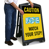 Caution - Ice Watch Your Step Sign