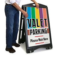 Please Wait Here Valet Parking Sign