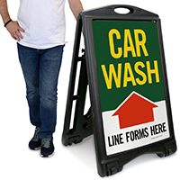 Car Wash Portable Sidewalk Sign