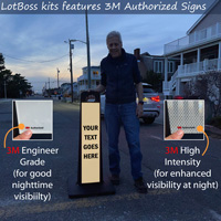 Rreflective portable parking lot signs