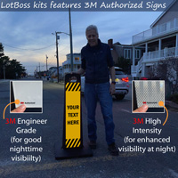 Reflective portable parking lot signs