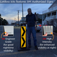 Reflective portable parking lot signs