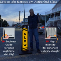 Reflective portable parking lot signs