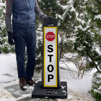 Reflective Stop Symbol Label