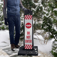 LotBoss Reflective Adhesive Label: Do Not Enter