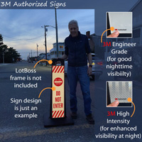 High Visibility Adhesive Label: Do Not Enter Lot