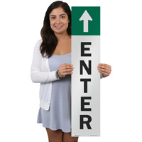 Reflective label for enter and slow parking areas