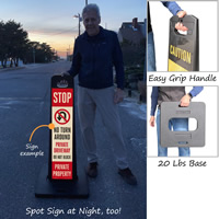Stop Sign Kit for Private Driveway No Blocking