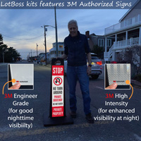 Portable Driveway Sign Kit: Do Not Block