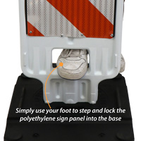 Vertical Barricade Kit: Step-N-Lock Sign Kit in Orange and White